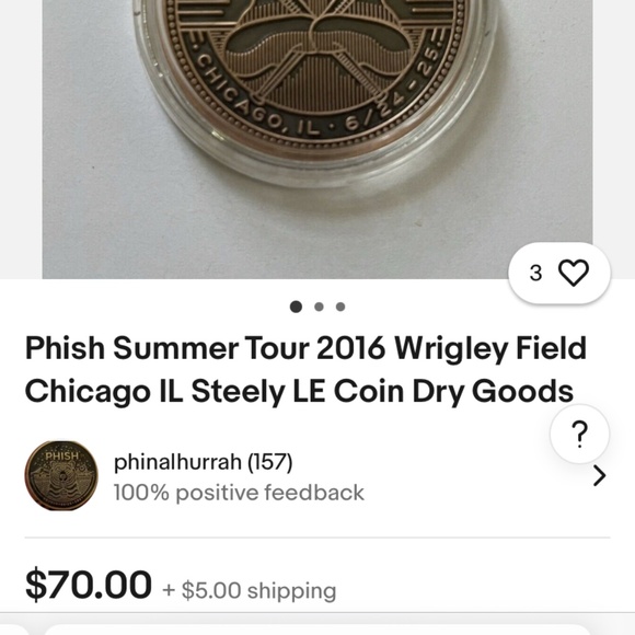 Phish Wrigley Field 2016 Coin ~ Chicago  ⭕️ - Picture 7 of 8
